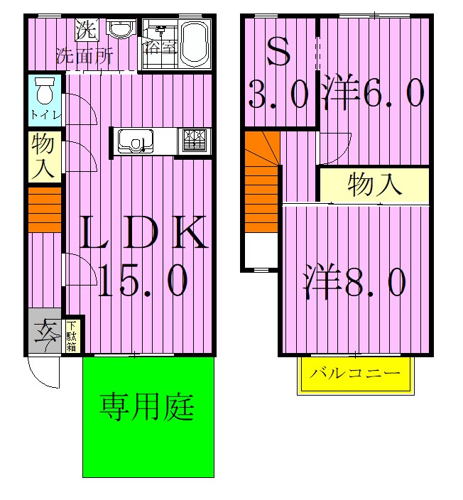 メンバーズヒル一ツ家C 間取り図