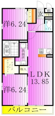 Sunny Flat Kamiya 間取り図