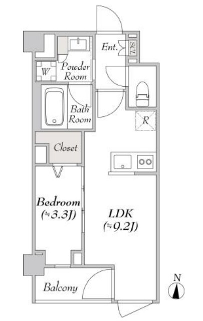 ルミーク北千住 間取り図