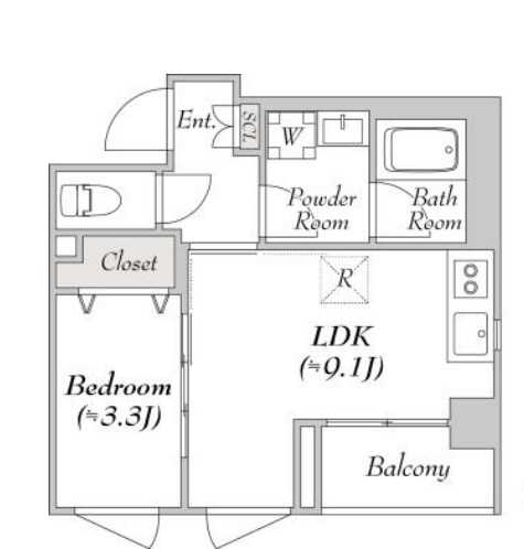 ルミーク北千住 間取り図