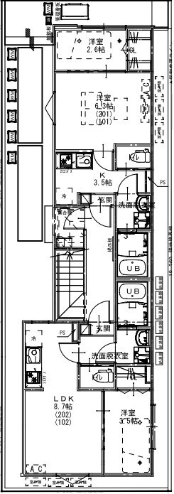 KEIAI RESIDENCE 新松戸Ⅰ 201号室 間取り