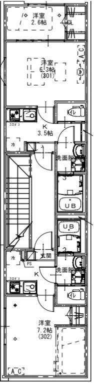KEIAI RESIDENCE 新松戸Ⅰ 302号室 間取り