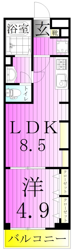 リブリ・北綾瀬 間取り図