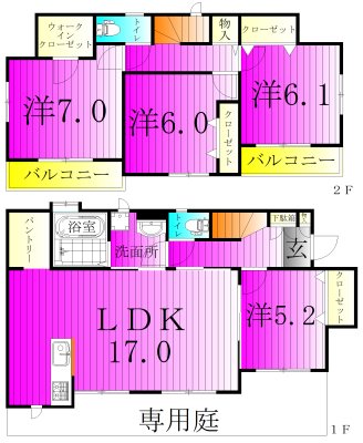 Ｓｕｍａｉ－ｔｏ野田市清水０１ 間取り