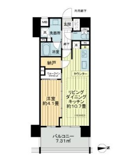 クオリティス東京六町 間取り図