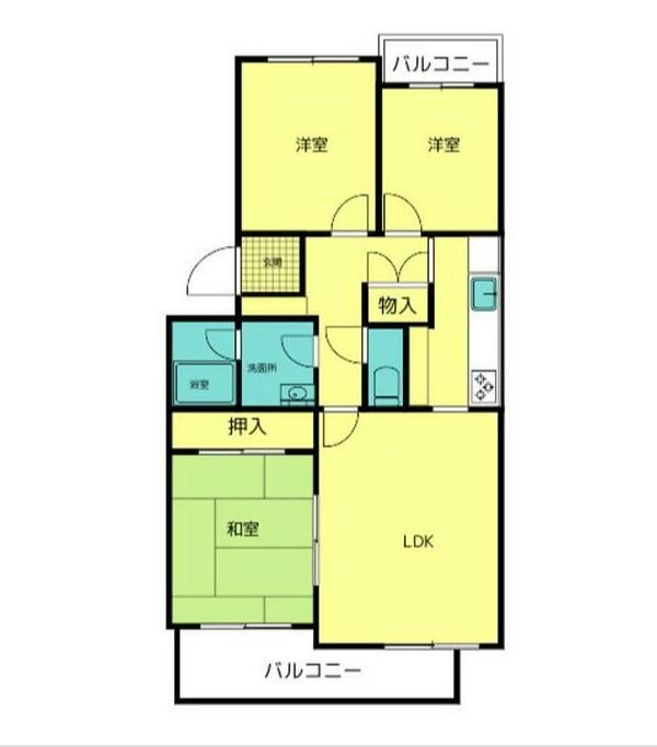 プレステージ柏 303号室 間取り