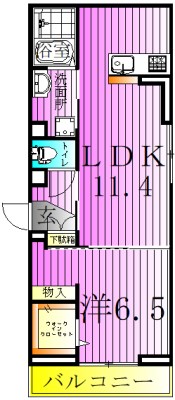 アヴァンス八潮A 間取り図