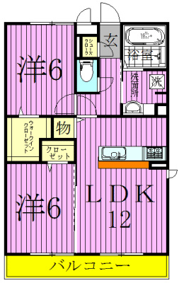 グランデ八潮2 間取り図