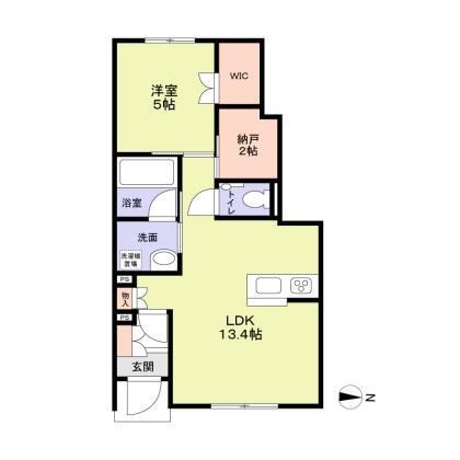 Ｖｉｌｌａ　ｄｅ　Ｇｒａｃｅ　Ｂ棟 102号室 間取り