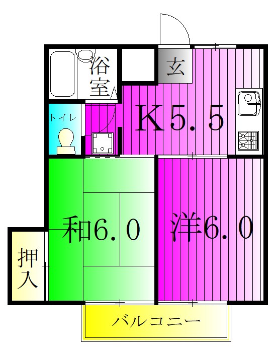 メゾンヤマリ 202号室 間取り