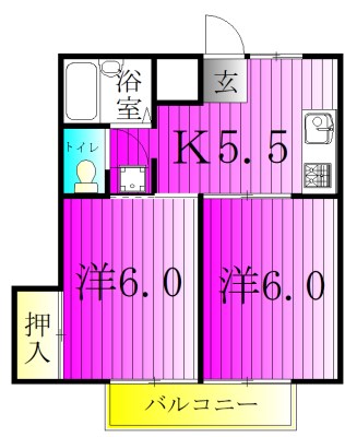 メゾンヤマリ 202号室 間取り