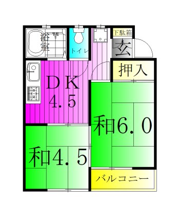 ドミール・イナガキ 101号室 間取り