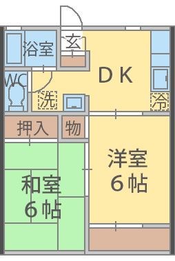 グリーンパレス　Ｉ 103号室 間取り