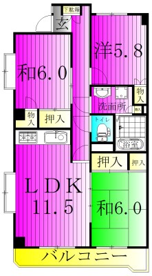 ポルシェ柏 203号室 間取り