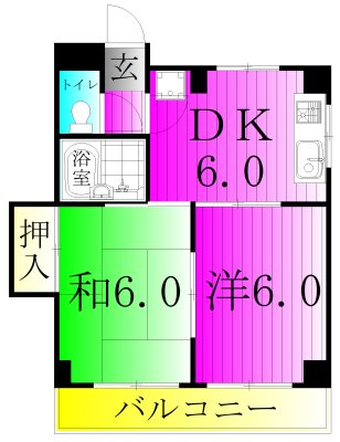 ロマネ北柏 205号室 間取り