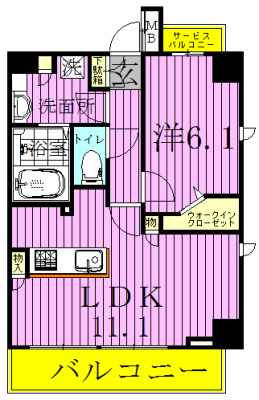 アヴェニール柏の葉 101号室 間取り