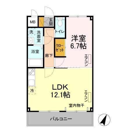 ファーストクライム 303号室 間取り