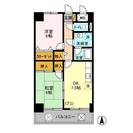 スカイヒルズ我孫子 503号室 間取り