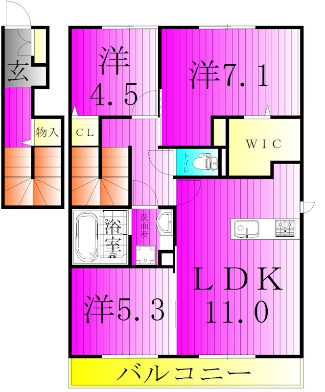 ラシーヌB 間取り