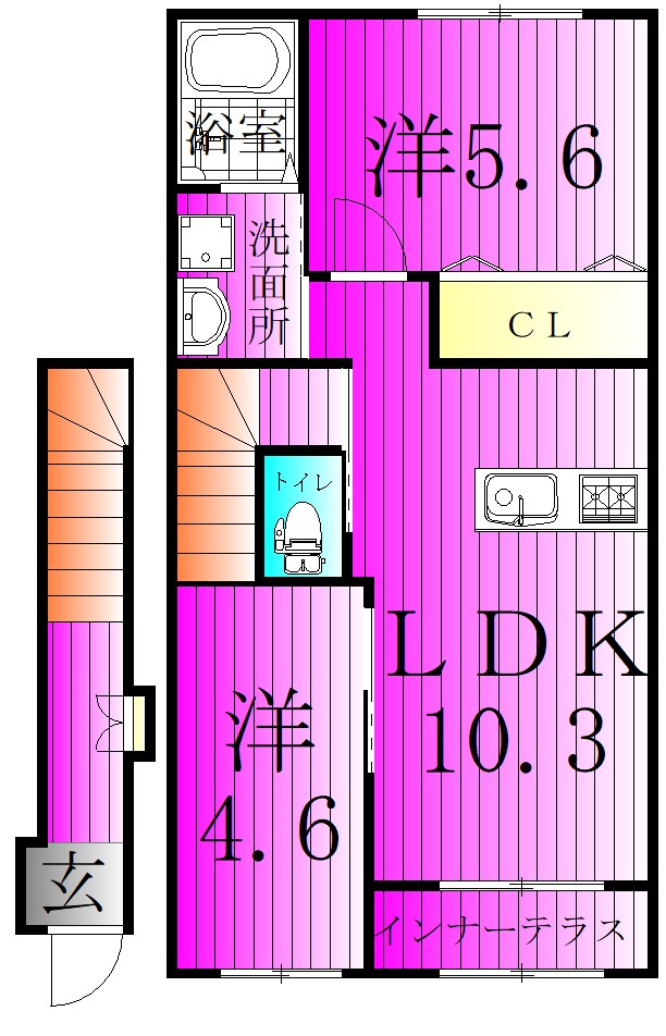 (仮称)　柏市柏　新築アパート 間取り