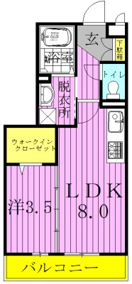 FOREST WIND～フォレスト　ウィンド～ 106号室 間取り