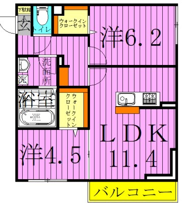 クレールＸ 間取り図