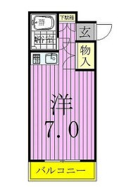 オークハイツ 602号室 間取り