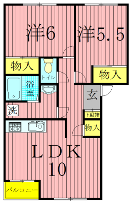 パーチェ西初石 202号室 間取り