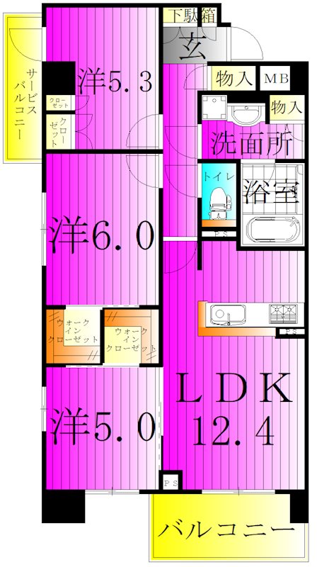 ベルヴュコート柏 間取り