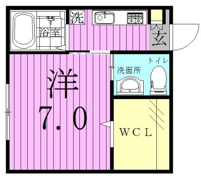 クラックス鎌ヶ谷 101号室 間取り