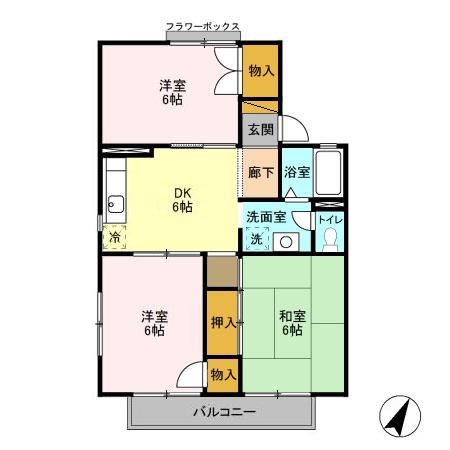 パールハイツ鏑木40 間取り