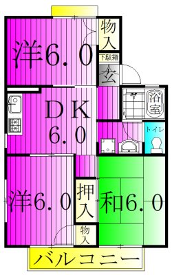 パールハイツ鏑木40 間取り
