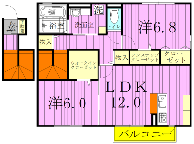 ラ・フルールA  201号室 間取り