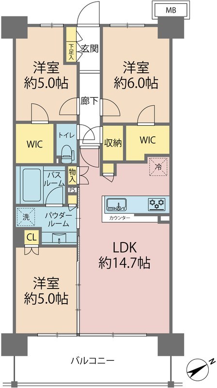 シティテラス八潮 間取り図