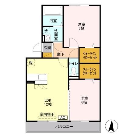 エクセル梨香 303号室 間取り