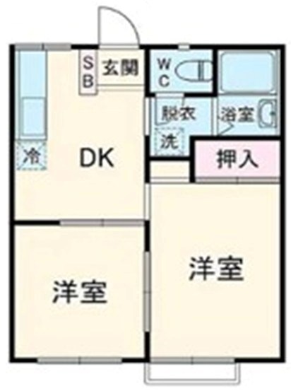 クロノス柏 105号室 間取り