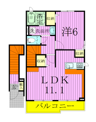 クロス・ロード 203号室 間取り