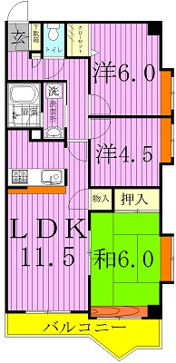 インシュランスビル12 303号室 間取り
