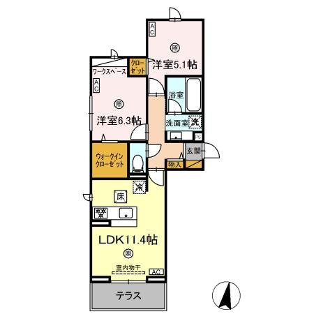グリーンヴィラ　ピッケル 103号室 間取り