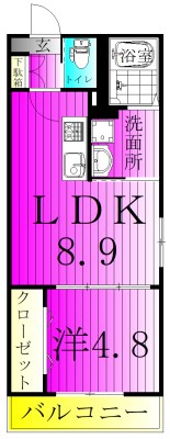 ルノン松戸 301号室 間取り