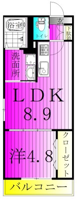ルノン松戸 202号室 間取り