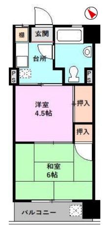 松戸パレス 813号室 間取り