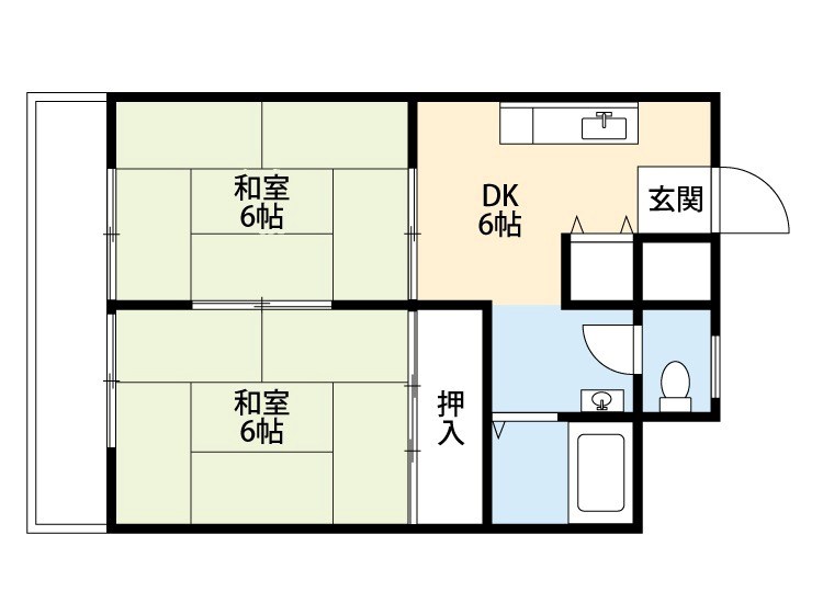 サンハウス青木 302号室 間取り