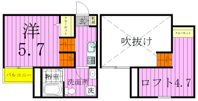 カーサルーチェ 201号室 間取り