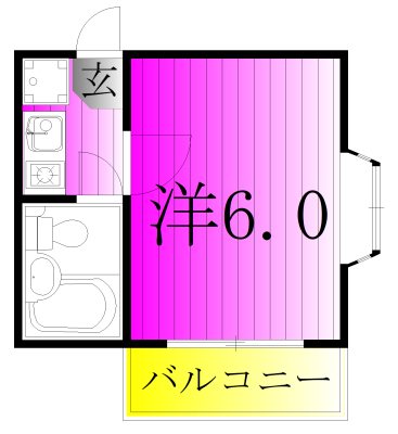 柏セブンコーポ 203号室 間取り