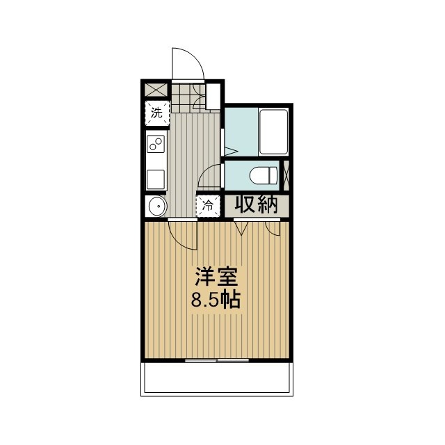 Memola松戸 204号室 間取り