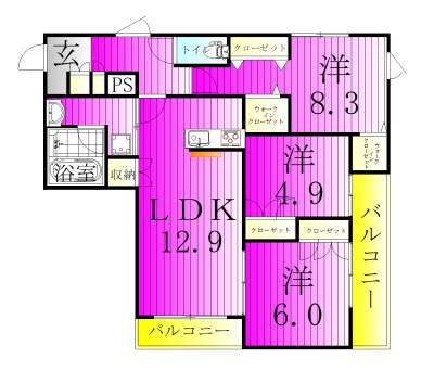 Ｅｄｅｌ　Ｈｅｉｍ 間取り