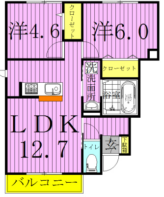 Regalo　A 101号室 間取り