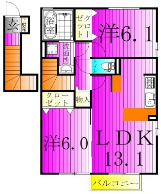 メゾンリッシュＣ 205号室 間取り
