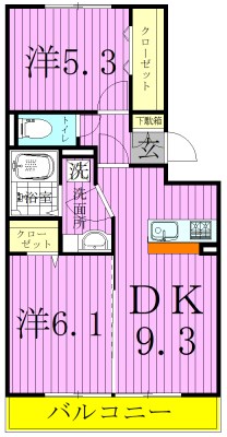 セジュール保塚Ａ 間取り図